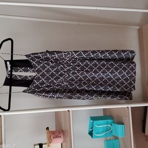 Madewell navy patterned silk sundress